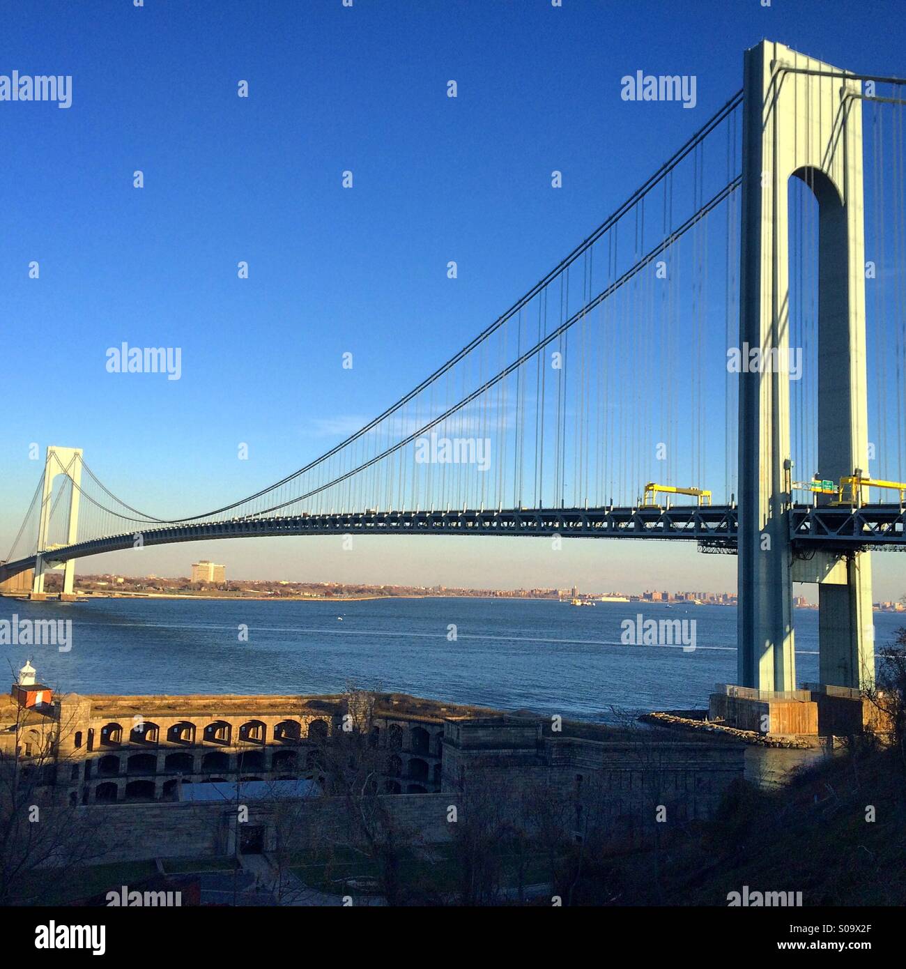 Verrazano-Narrows-Brücke Stockfoto