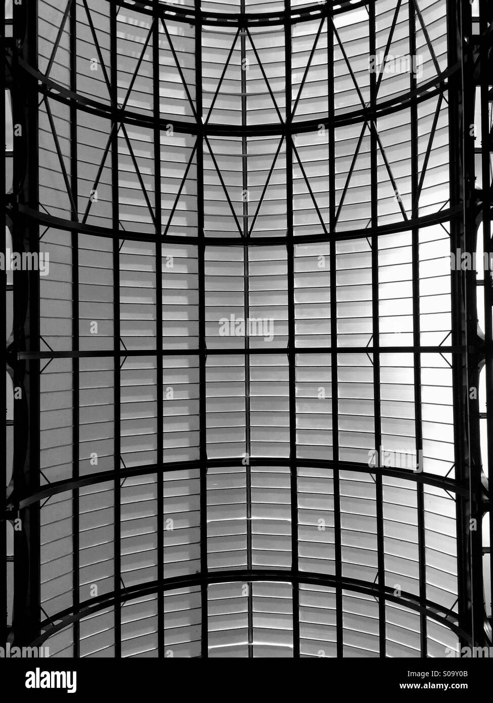 Gewölbte Glads Dach Textur, Hays Galleria, London Stockfoto