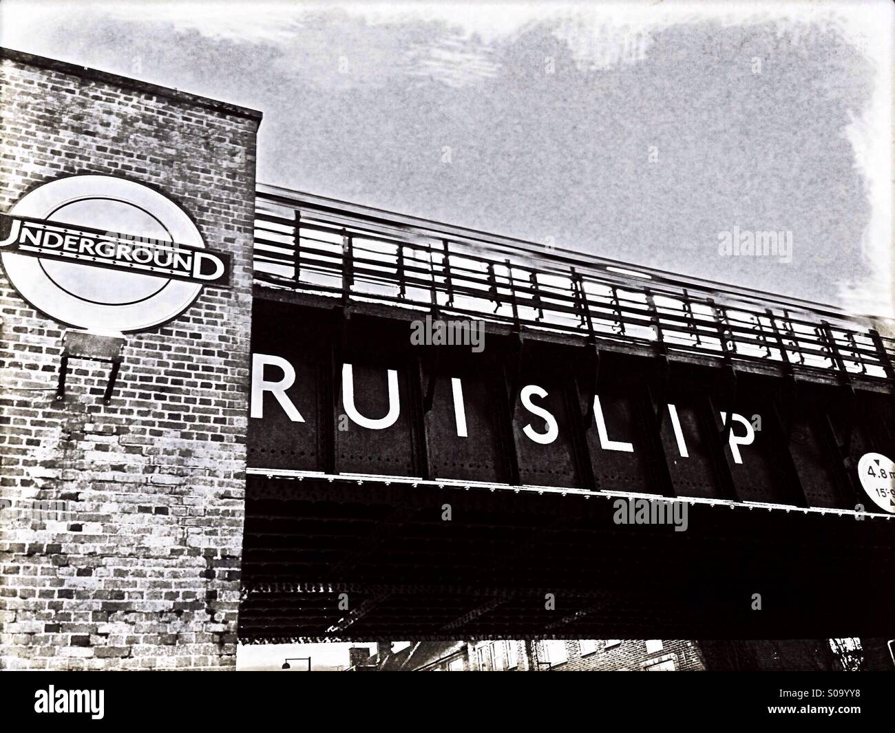 Eisenbahnbrücke, London, UK Stockfoto