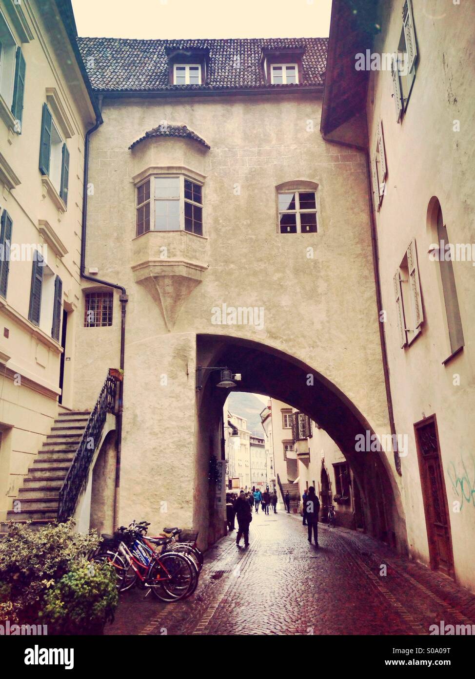 Straße in Bozen Stockfoto