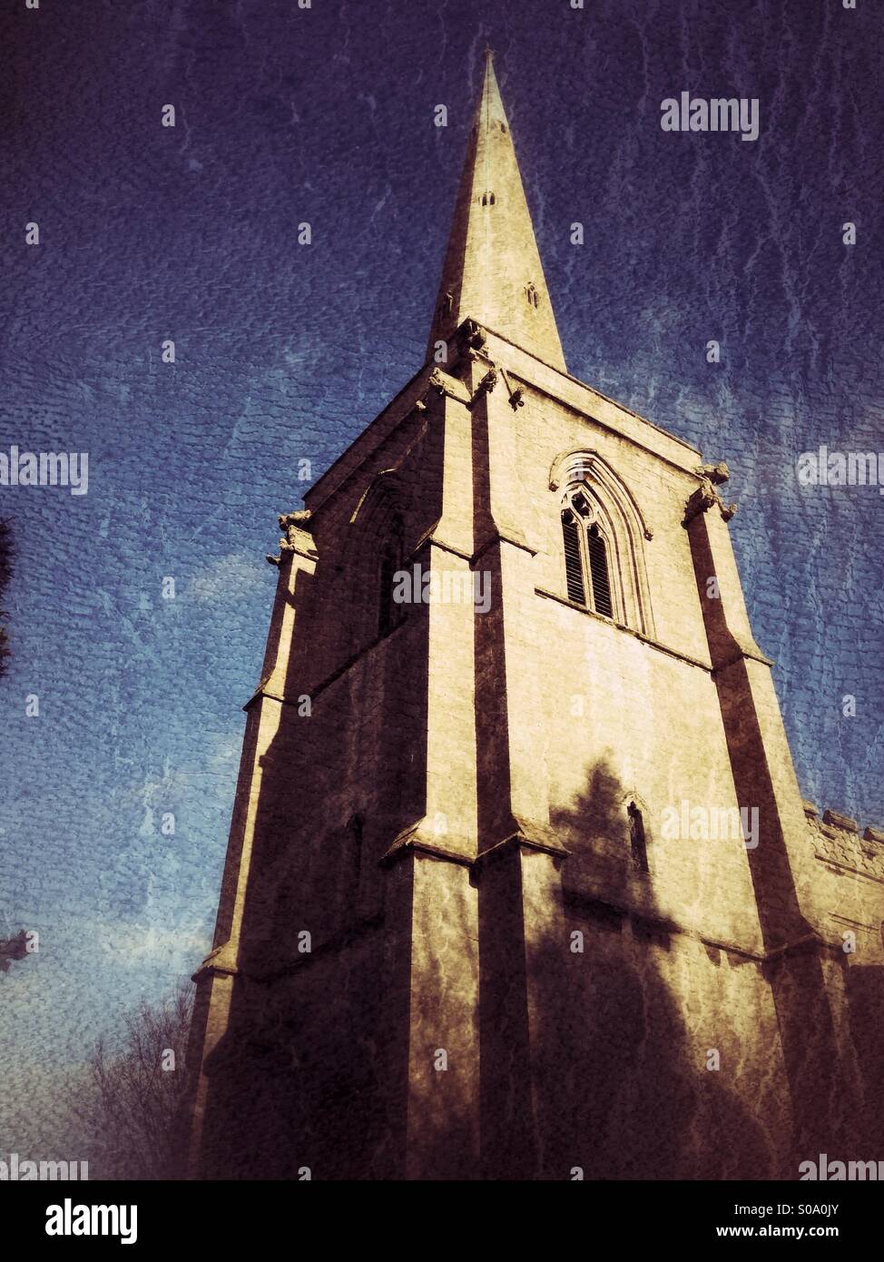 St.-Martins Kirche, Ancaster, Lincolnshire, England. - Smartphone-aufgenommenes Stockfoto