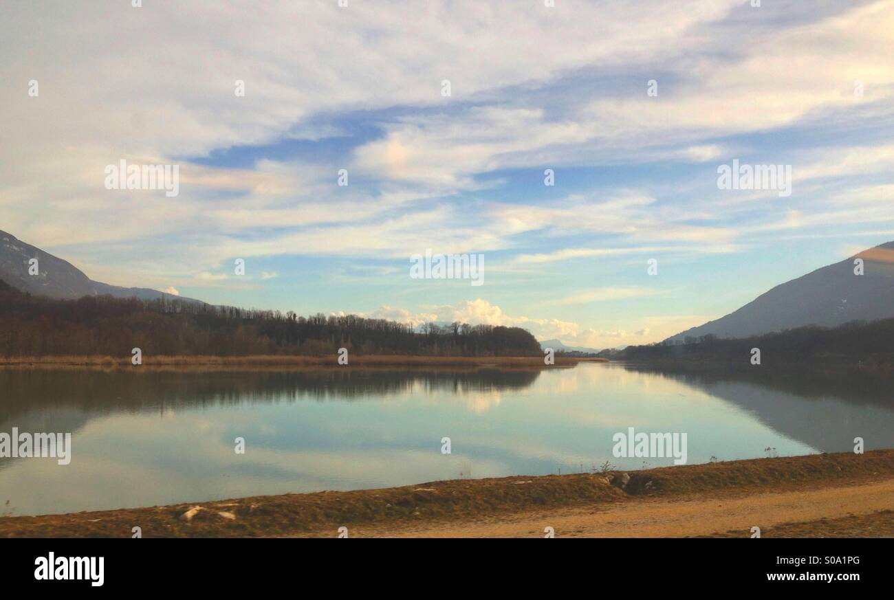 Eine atemberaubende Szene aus Lyon, Frankreich. Stockfoto