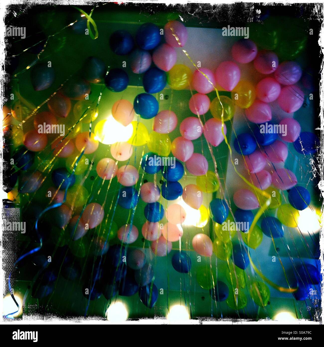 Happy Birthday Ballons Stockfoto
