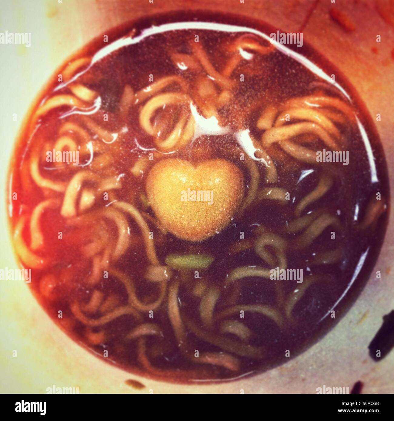 Pot Noodle Liebe Stockfoto