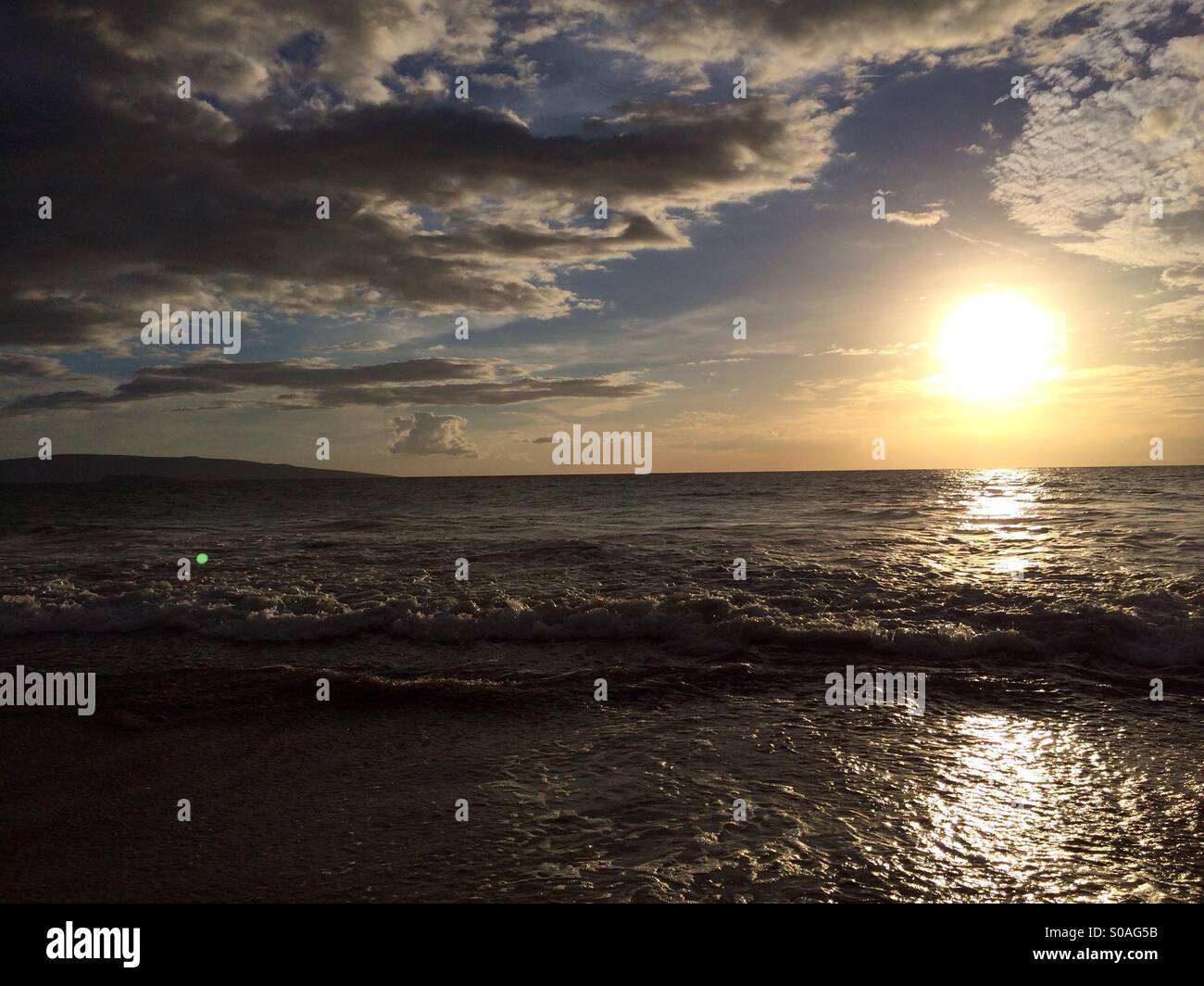 Hawaiianischen Sonnenuntergang Stockfoto