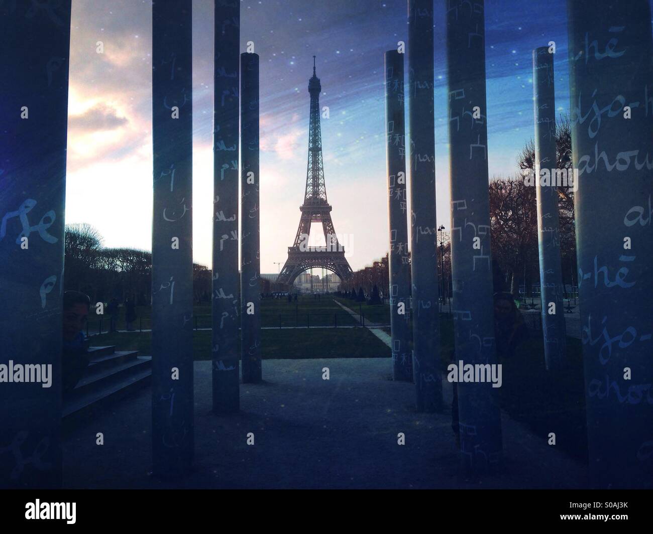 Eiffelturm, Paris, Francé - Smartphone-aufgenommenes Stockfoto