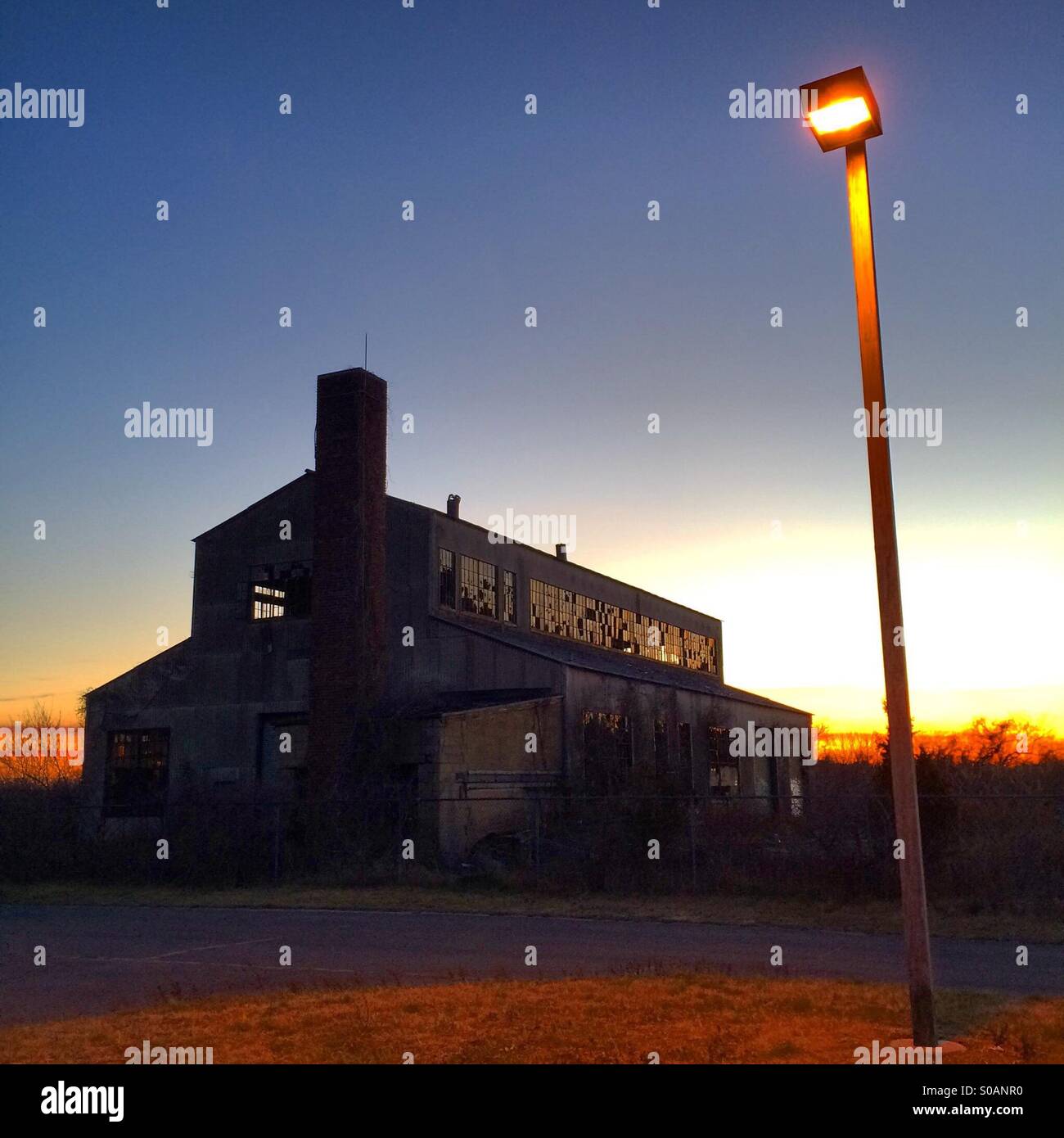 Altes Lagerhaus Teilmenge in Fort Tilden, The Rockaways, New York City Stockfoto