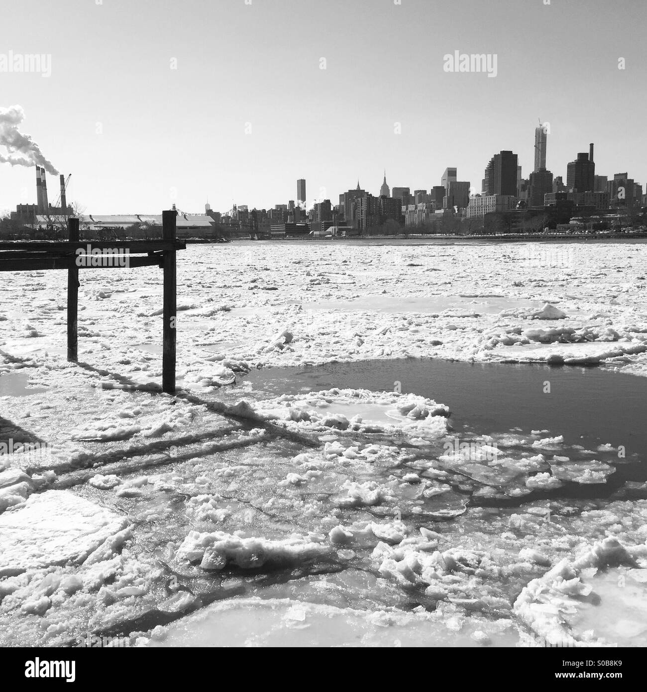 NYC zugefroren Stockfoto