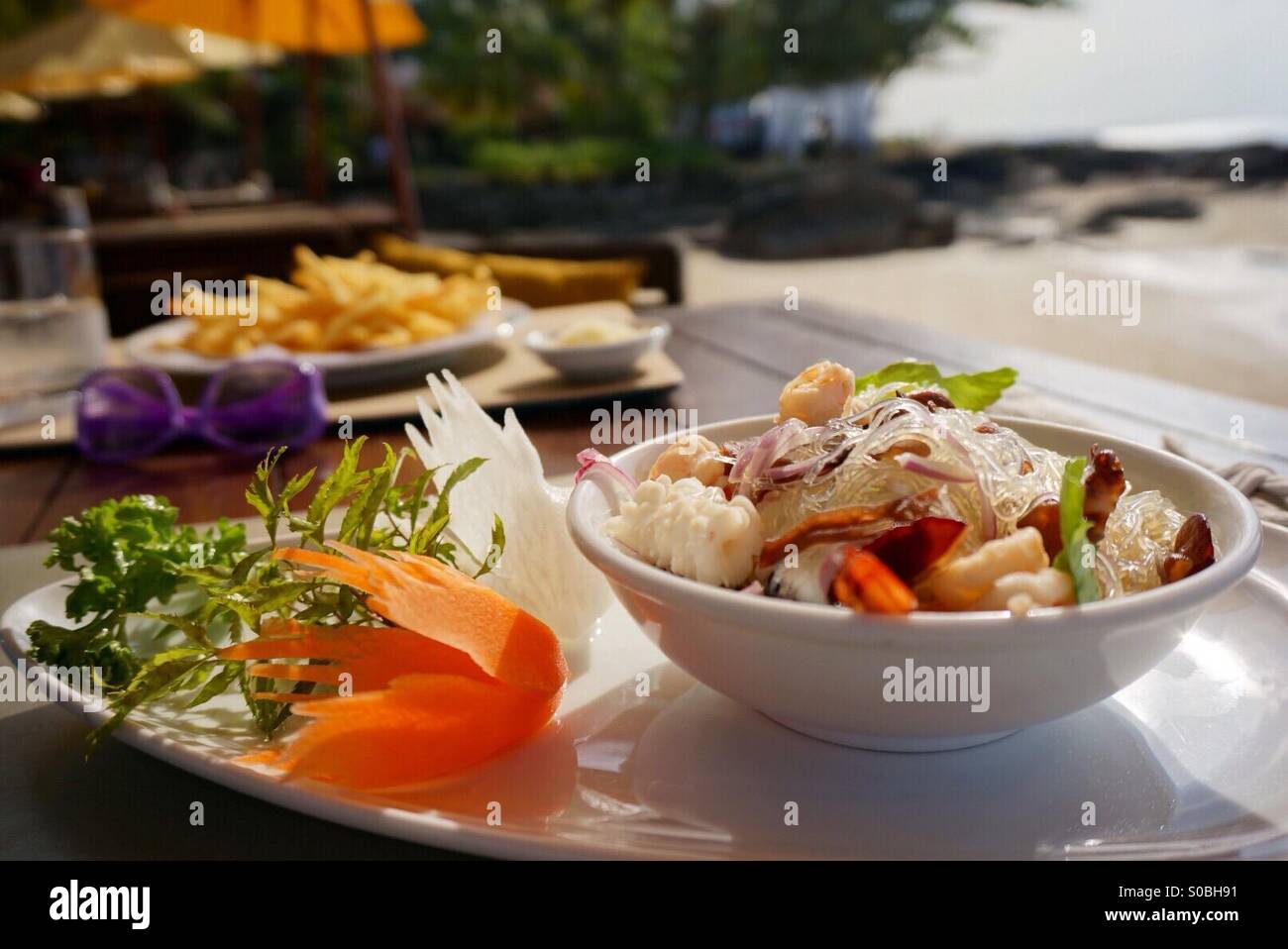 Thai Mittagessen in Khao Lak. Stockfoto