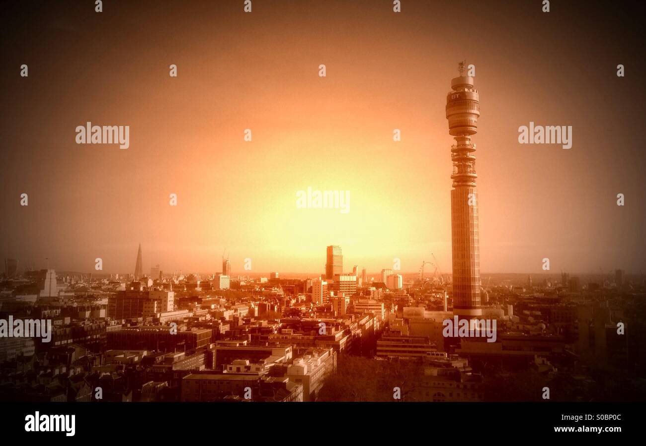 BT Tower in London - Smartphone-aufgenommenes Stockfoto