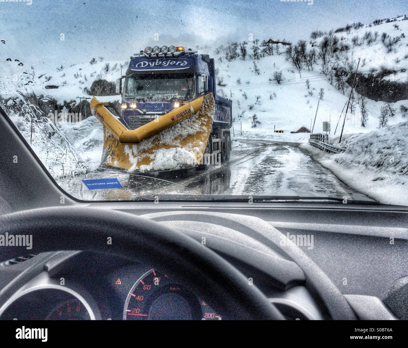 Schneepflug Stockfoto