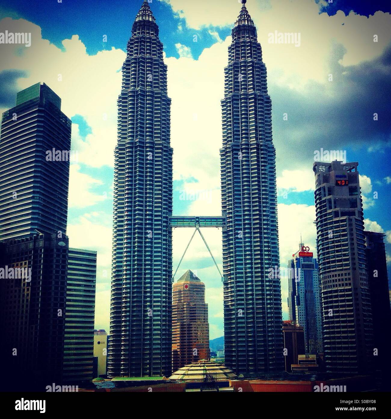 KLCC Zwillinge-Türme in Kuala Lumpur Stockfoto