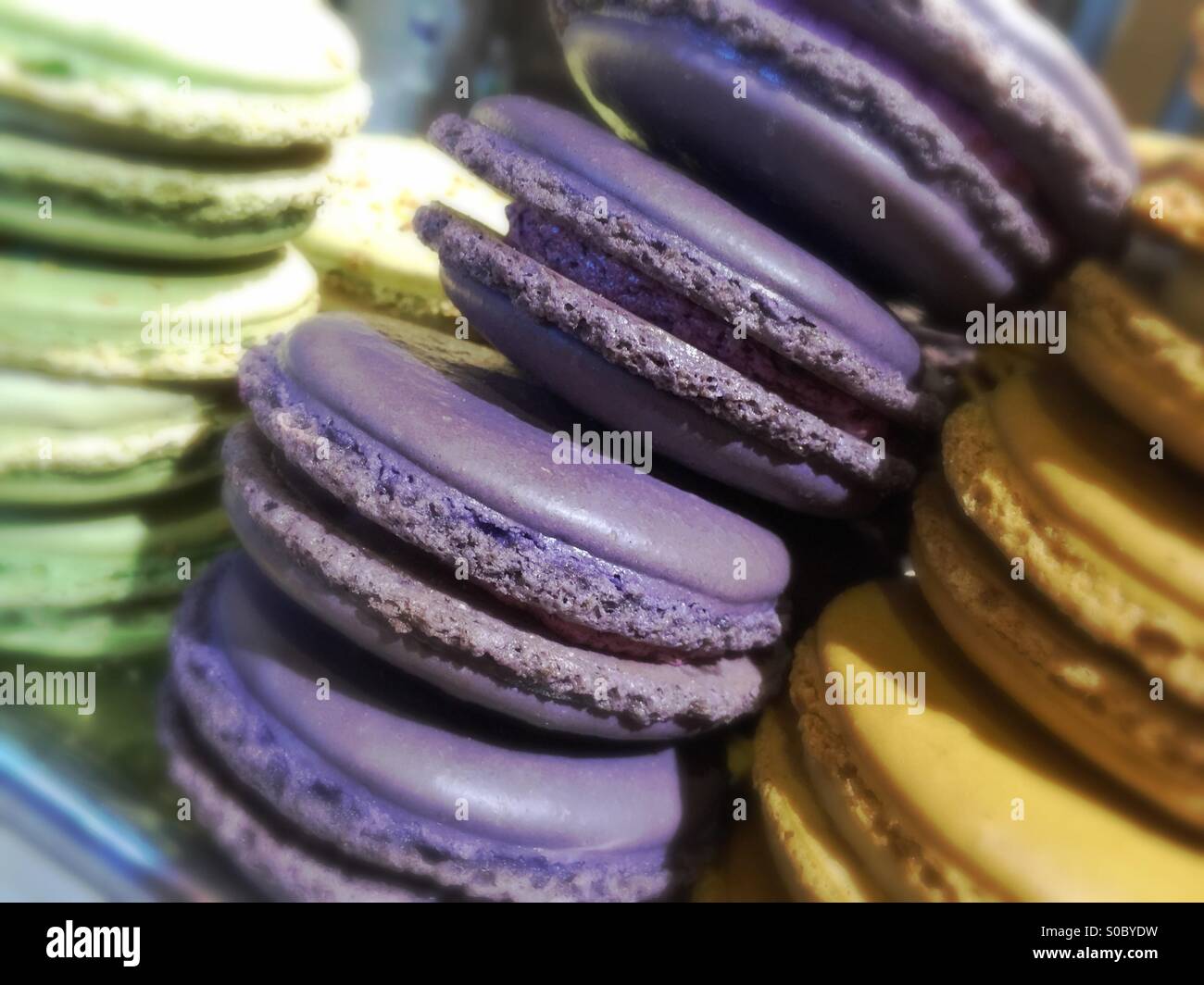 Macaron-cookies - Smartphone-aufgenommenes Stockfoto