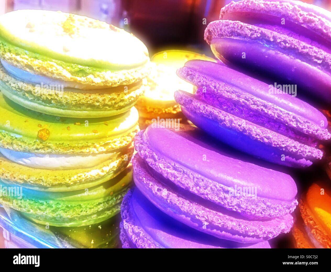 Macaron-cookies - Smartphone-aufgenommenes Stockfoto