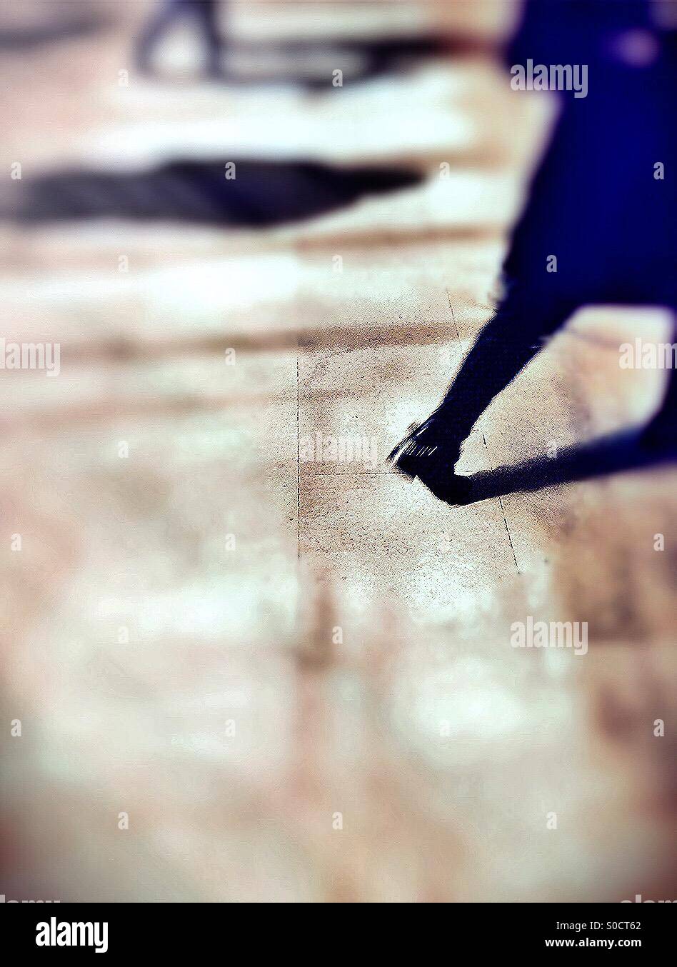 Unterwegs - Smartphone-aufgenommenes Stockfoto