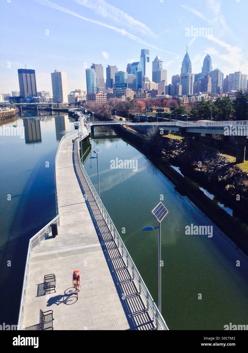 Schuylkill Banken Boardwalk, Philadelphia, Pennsylvania Stockfoto