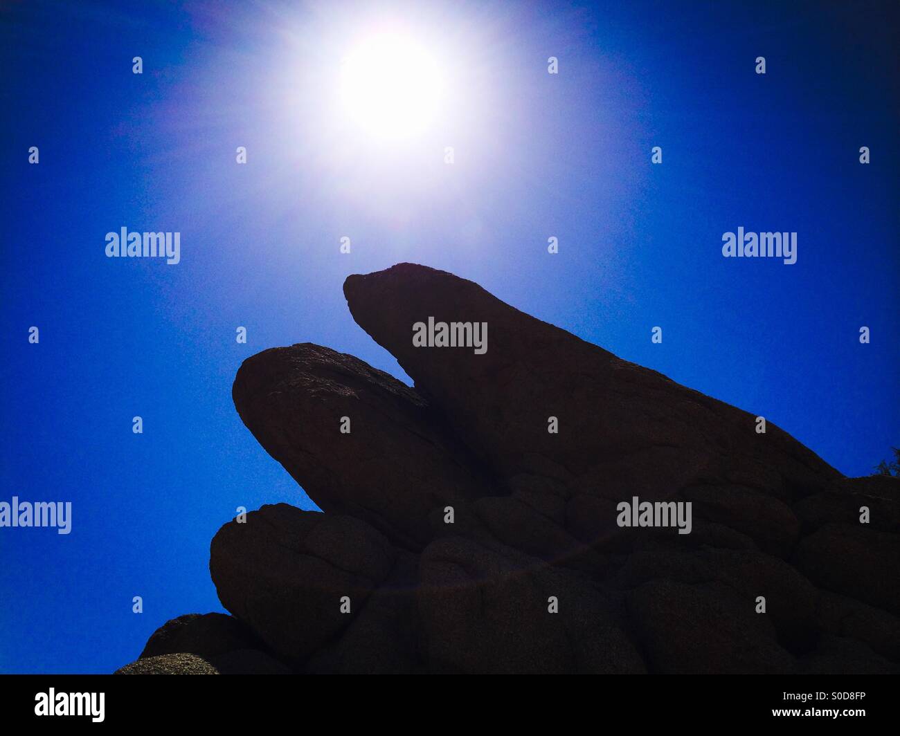 Felsformationen an der Joshua Tree Nationalpark, Kalifornien USA Stockfoto