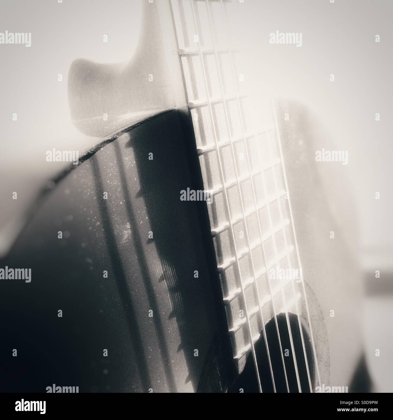 Klassische Gitarre - Smartphone-aufgenommenes Stockfoto
