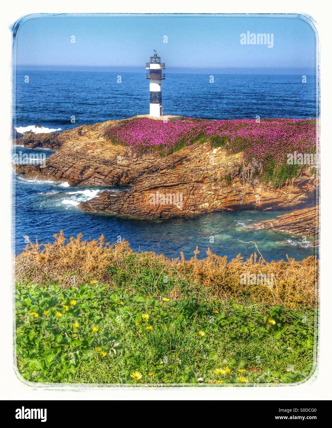 Leuchtturm in Ribadeo, Spanien Stockfoto