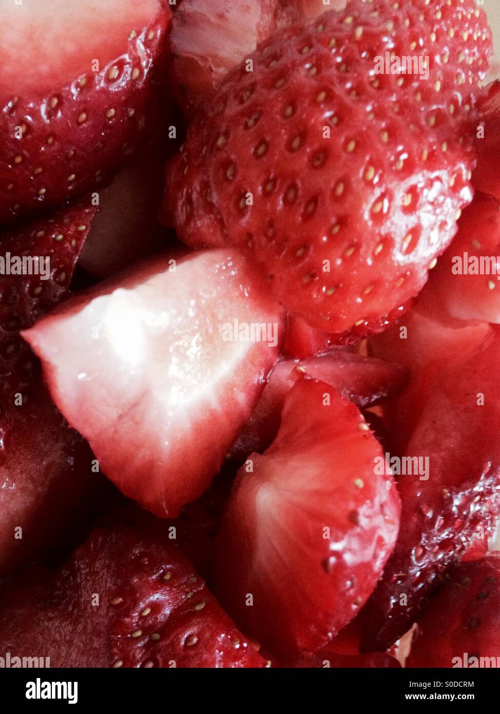 Frische Erdbeeren Stockfoto