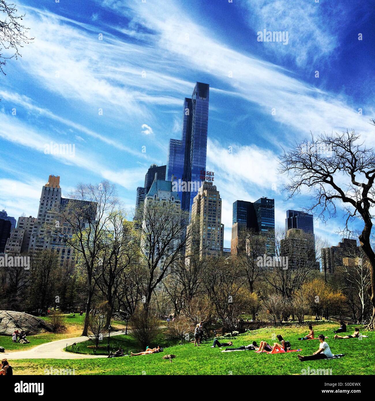 Central Park an einem Frühlingstag Stockfoto