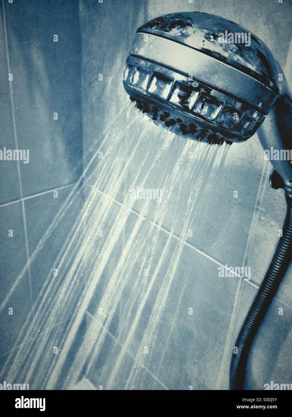Eine Power-Dusche. Stockfoto