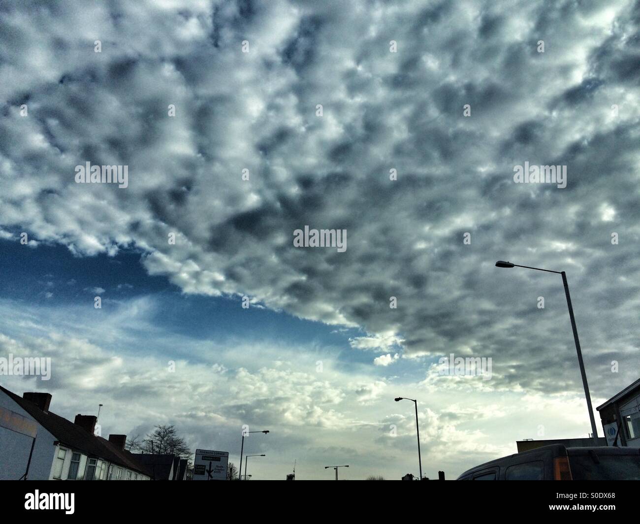 Flauschige Wolke Decke Stockfoto