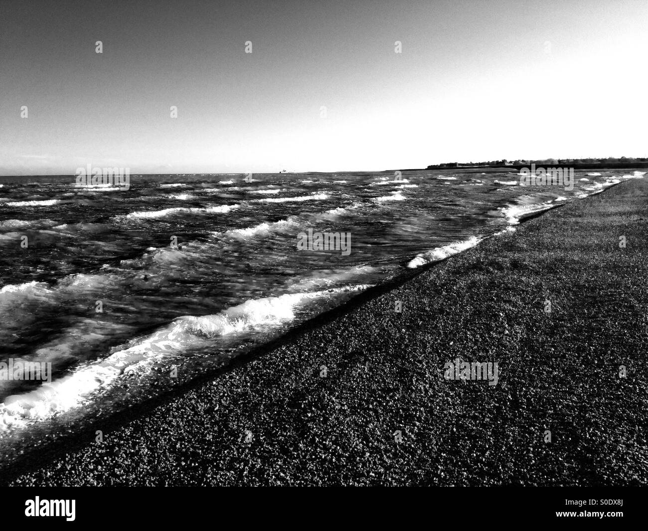 Nordseeküste, Bawdsey Fähre, Suffolk, UK. - Smartphone-aufgenommenes Stockfoto