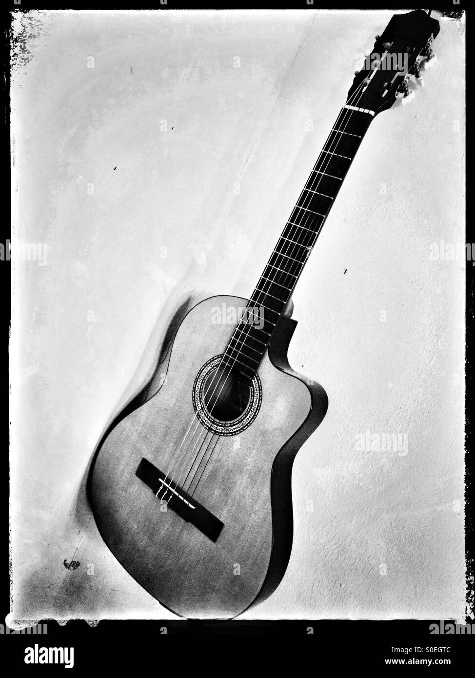 Klassische Nylon Gitarre. Stockfoto