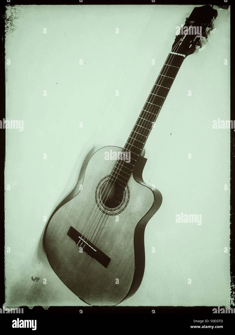 Nylon-Gitarre. Stockfoto