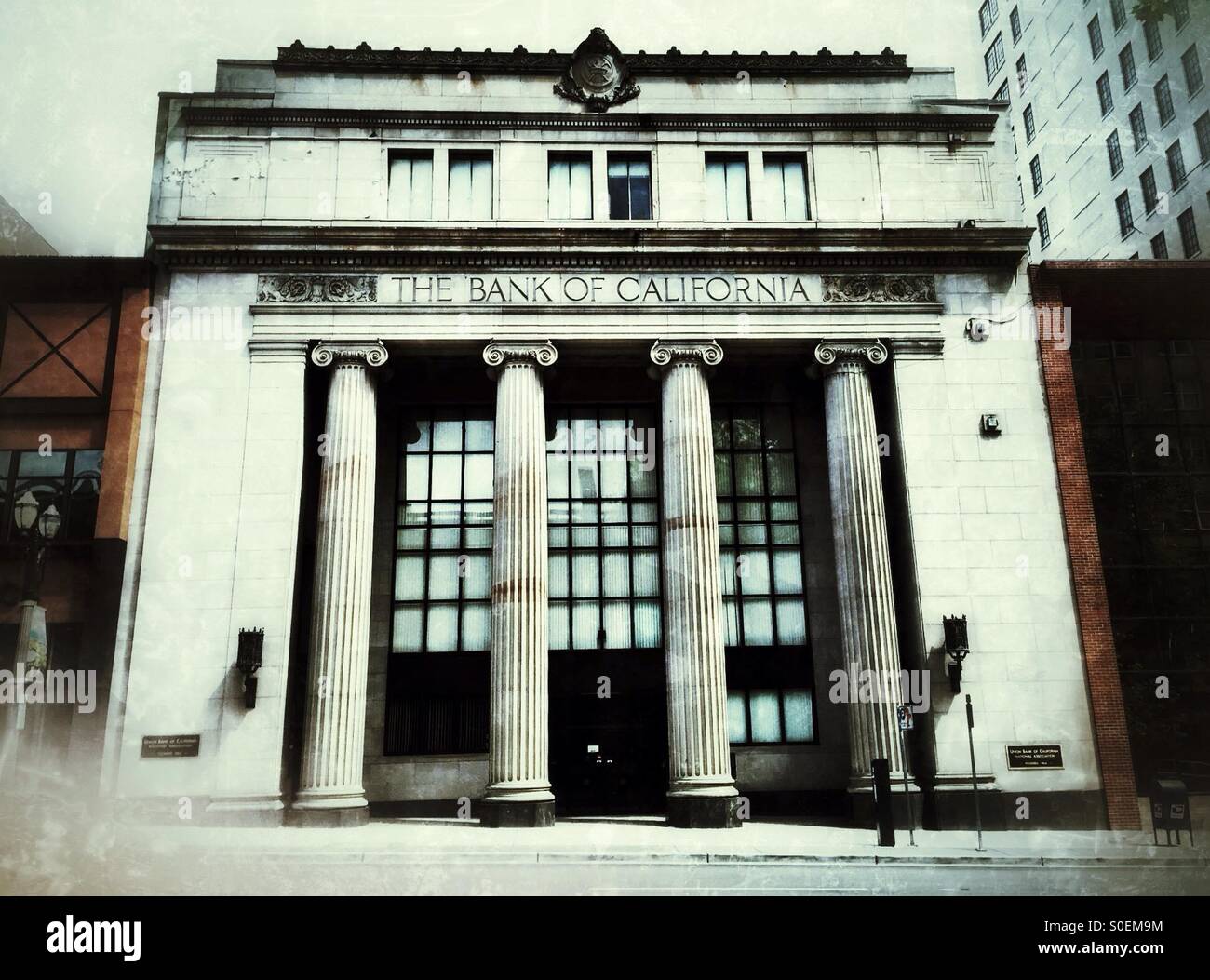 Bank, wenn Gebäude in Tacoma, Washington State California Stockfoto