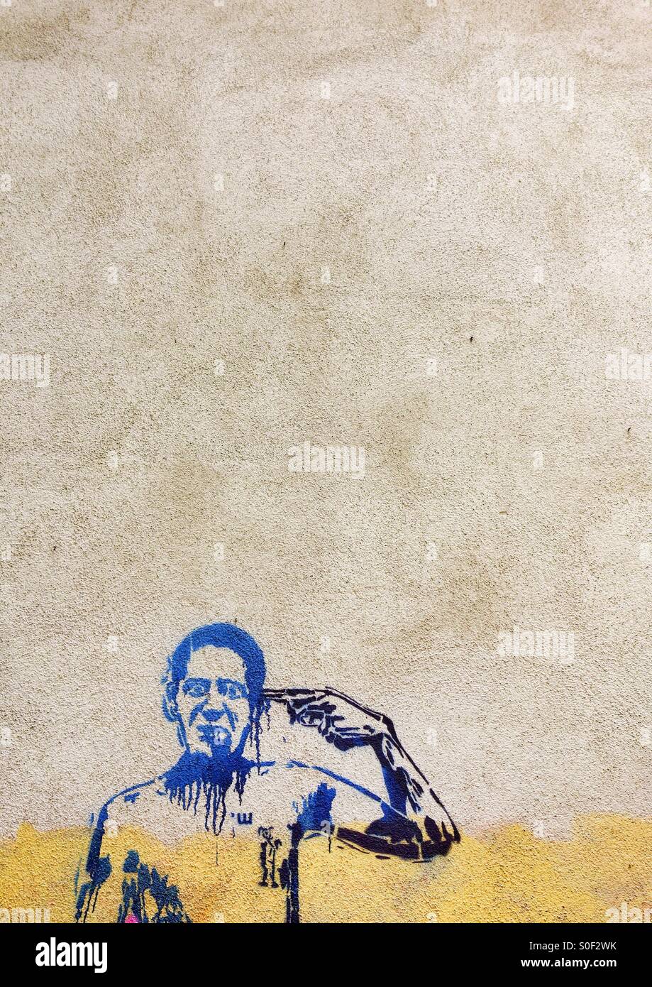 Graffiti-Wand-Kunst in Berlin Deutschland Stockfoto