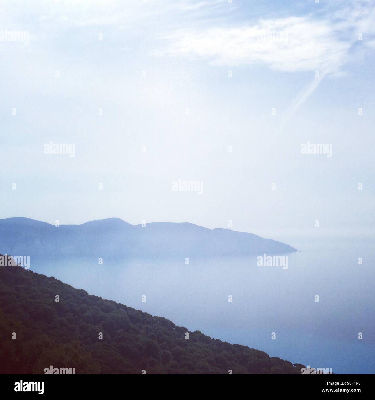Die Küste von Kefalonia, Griechenland, und das Ionische Meer. Stockfoto