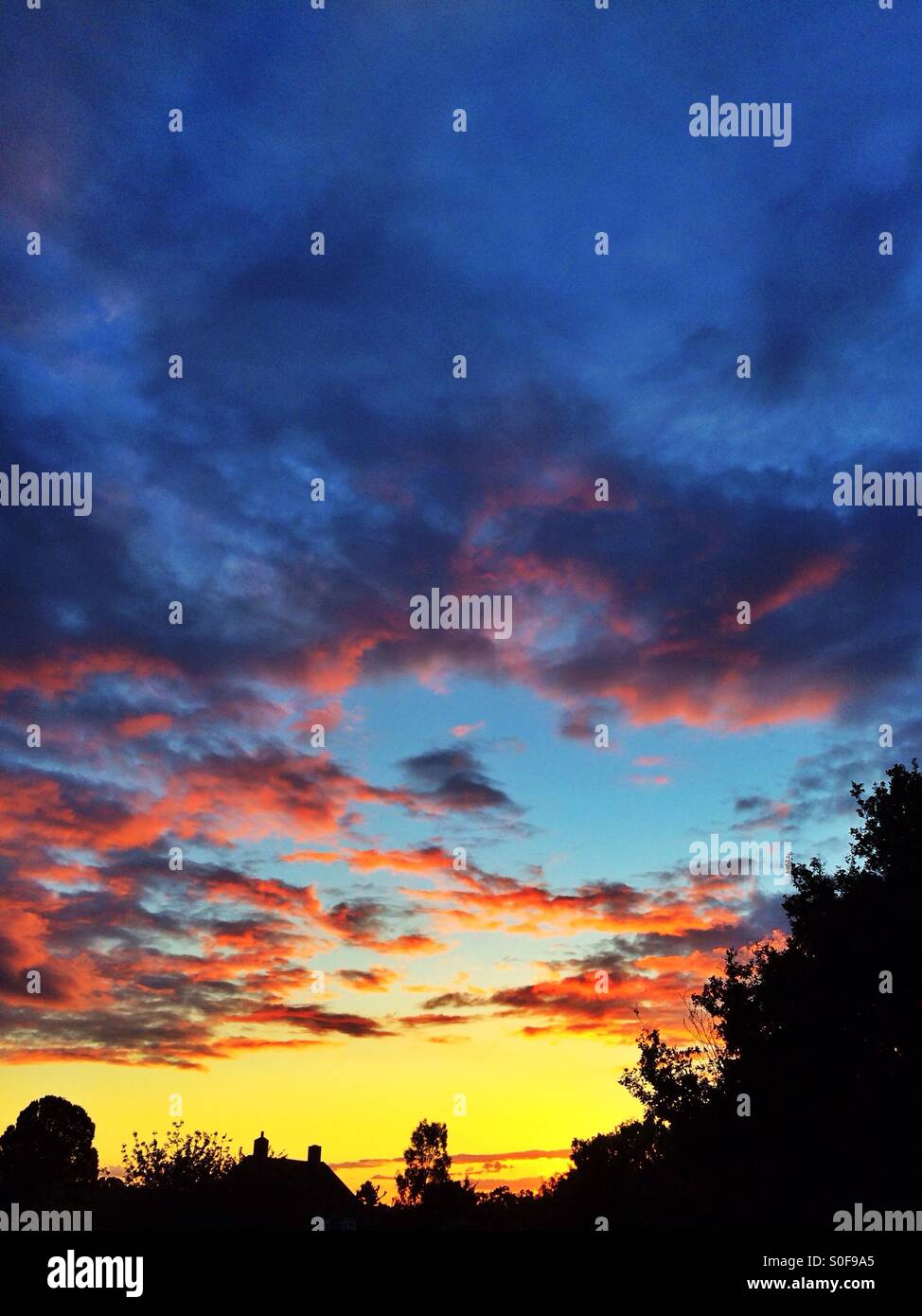 Sonnenuntergang silhouette Stockfoto