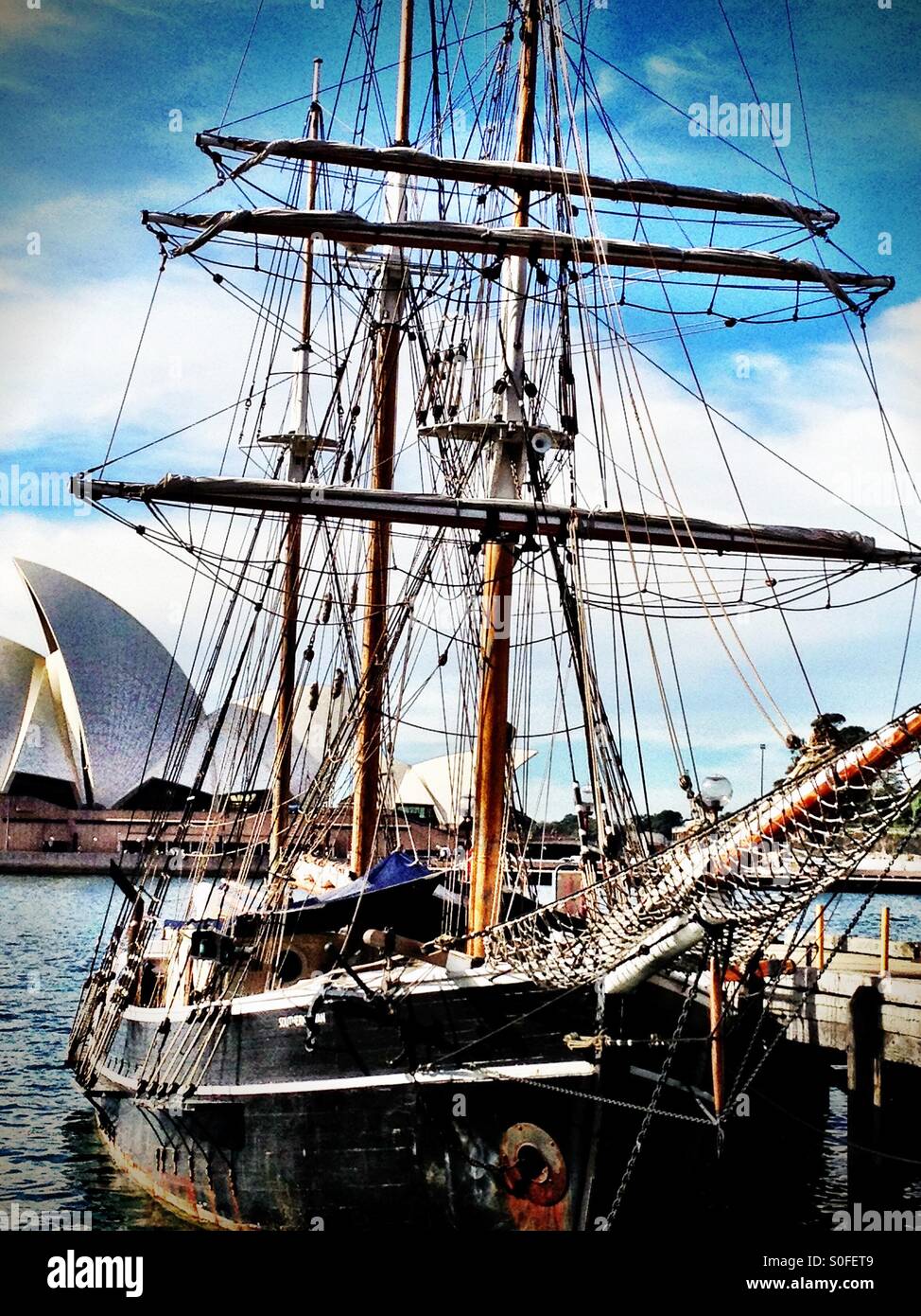 Großsegler im Sydney Opera House Stockfoto