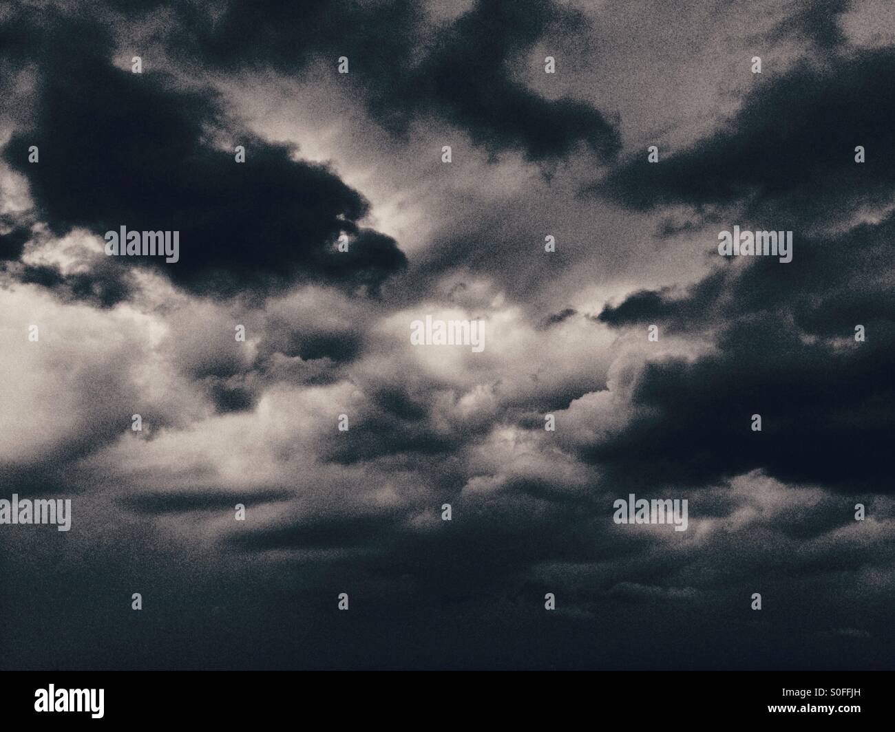 Dunkle Wolken Stockfoto