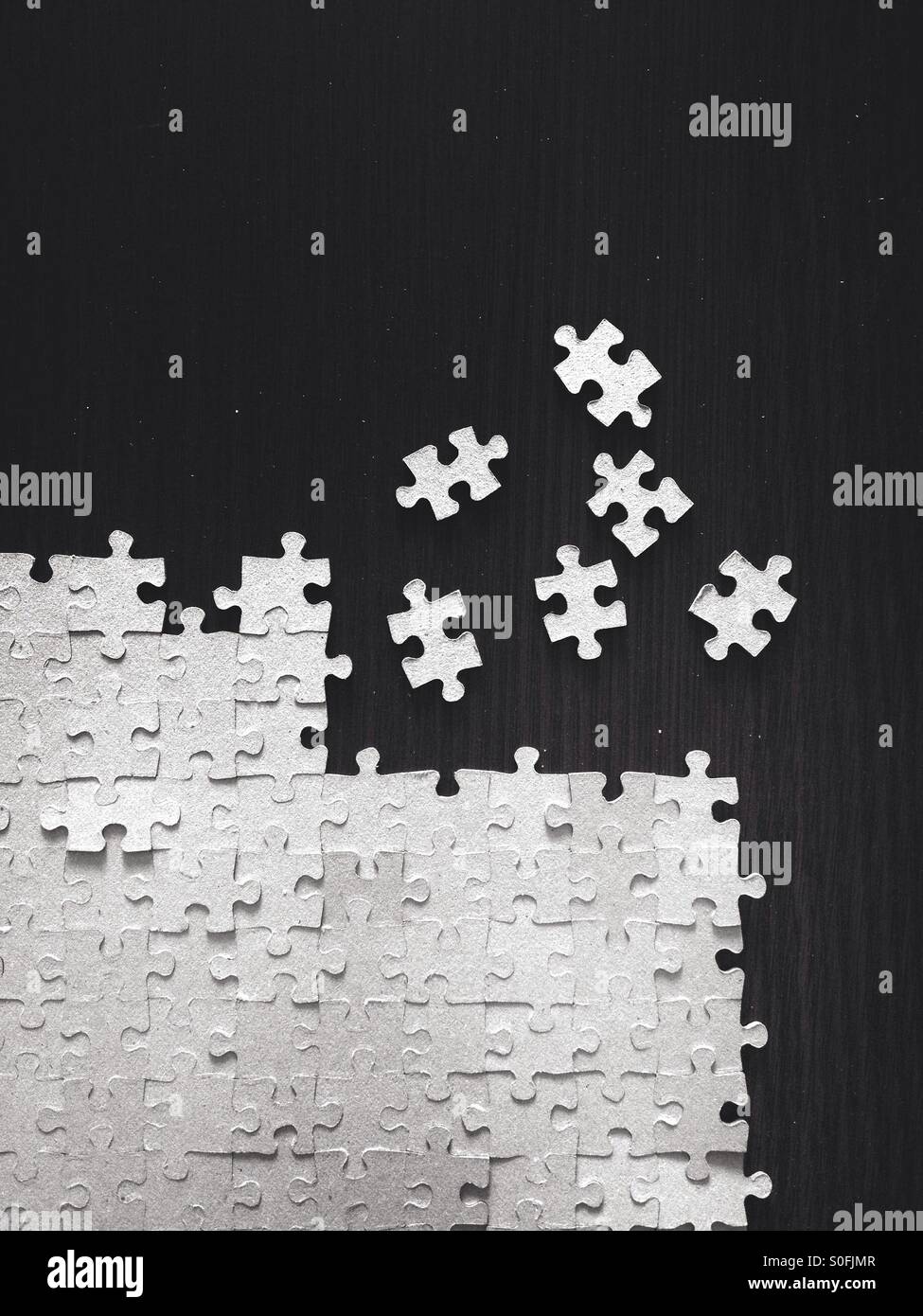 Unvollständige Jigsaw puzzle Stockfoto