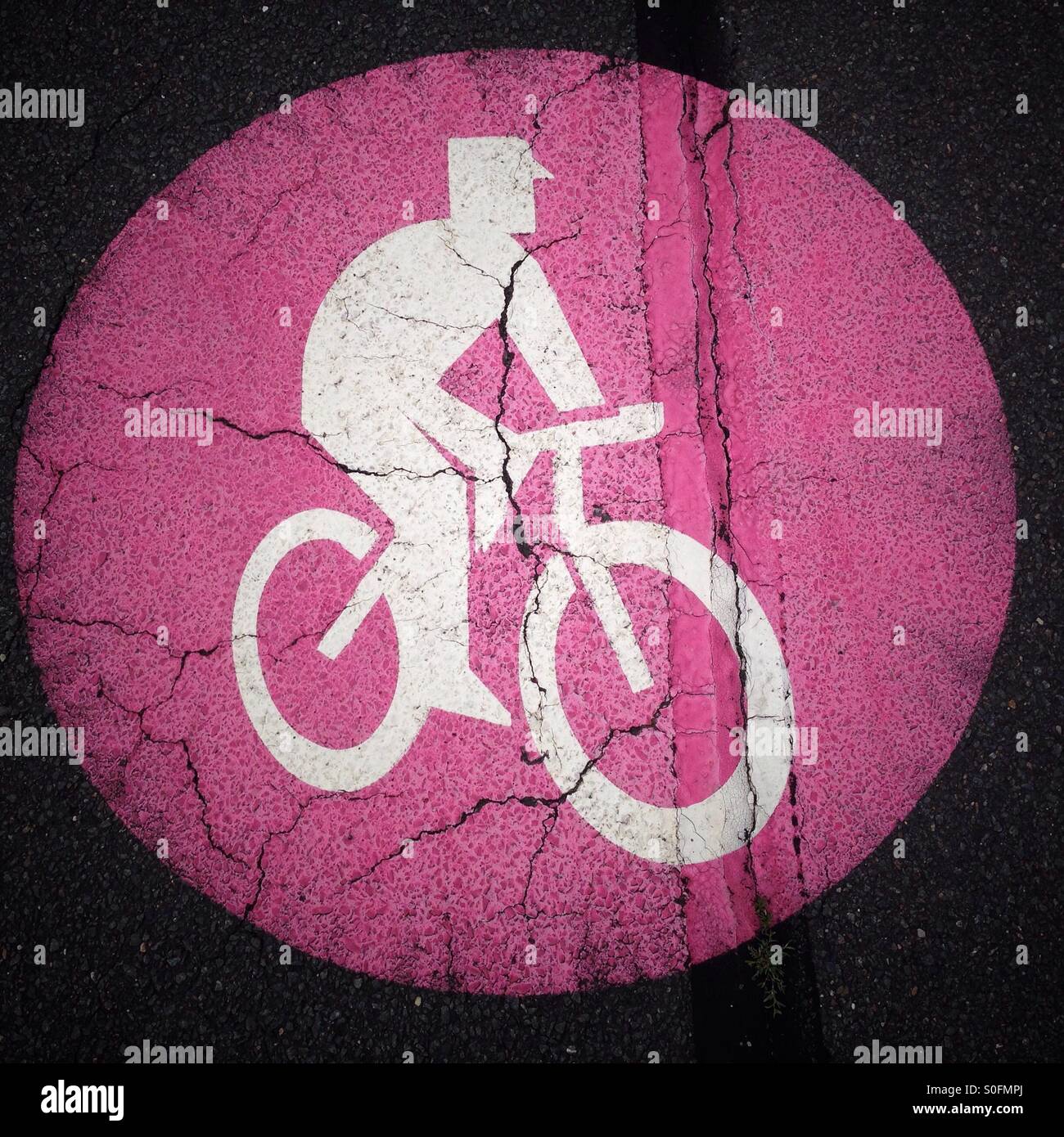 Fahrrad-Schild Stockfoto