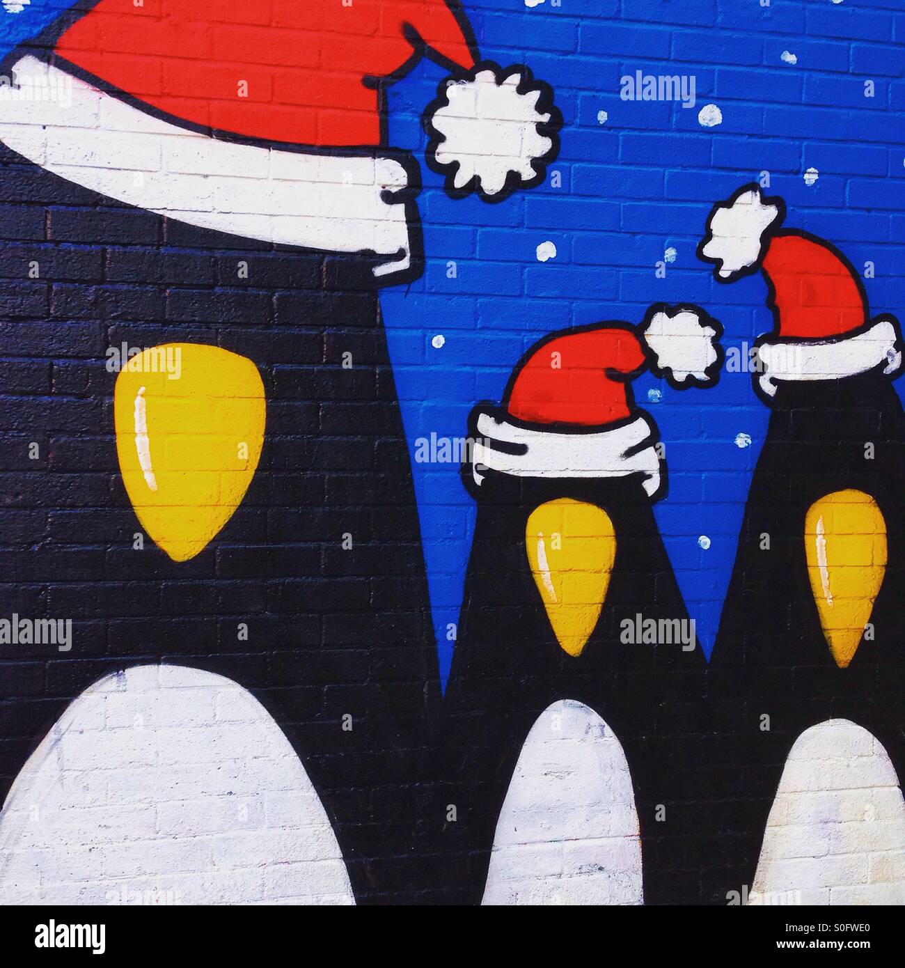 Weihnachten-Pinguine Stockfoto