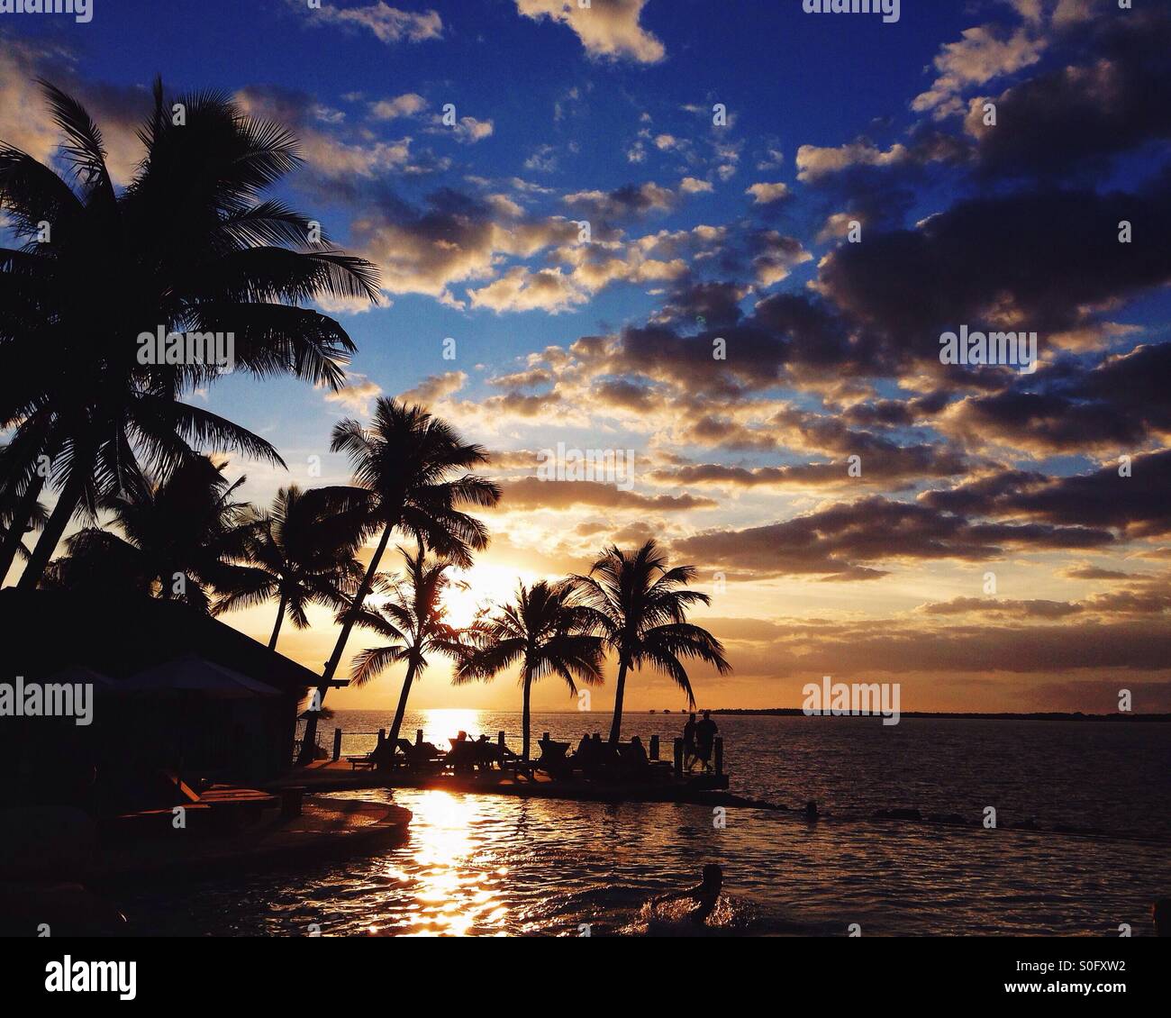 Fidschi-Sonnenuntergang Stockfoto