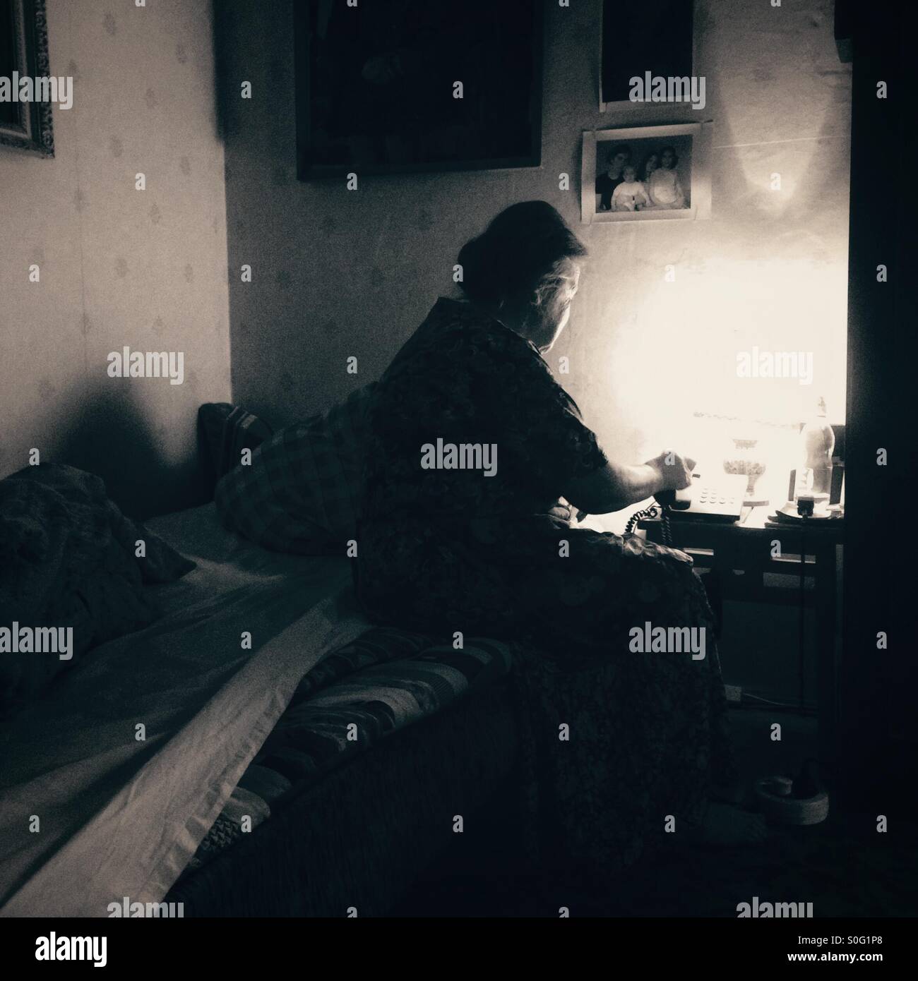 Telefonanruf - Smartphone-aufgenommenes Stockfoto