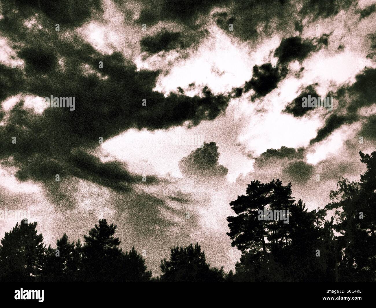 Sturm naht - Smartphone-aufgenommenes Stockfoto