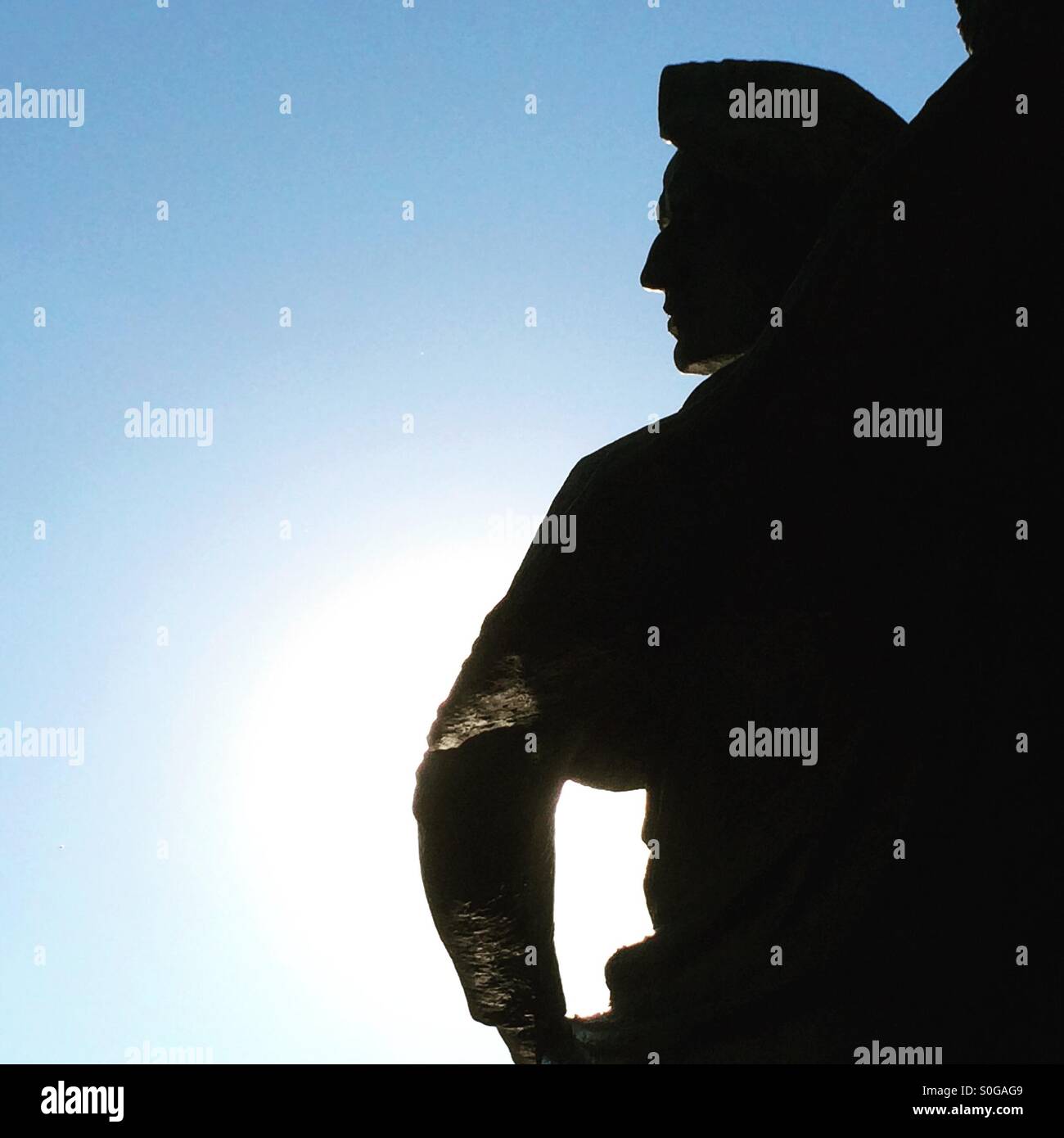 Statue von Fryderyk Chopin in Warschau, Polen. - Smartphone-aufgenommenes Stockfoto