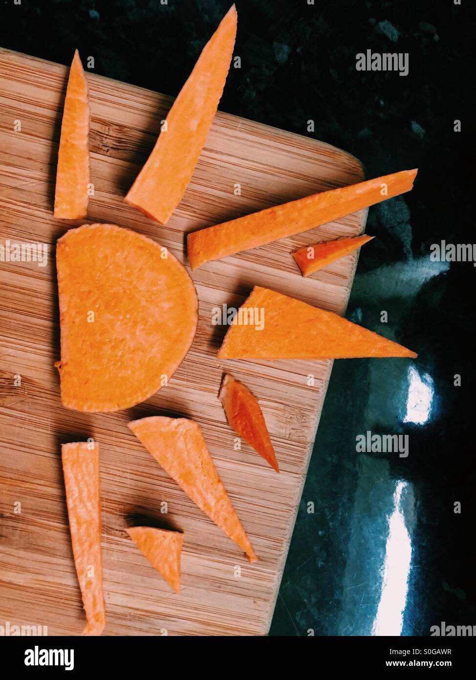 Sonnenschein Süßkartoffel Stockfoto