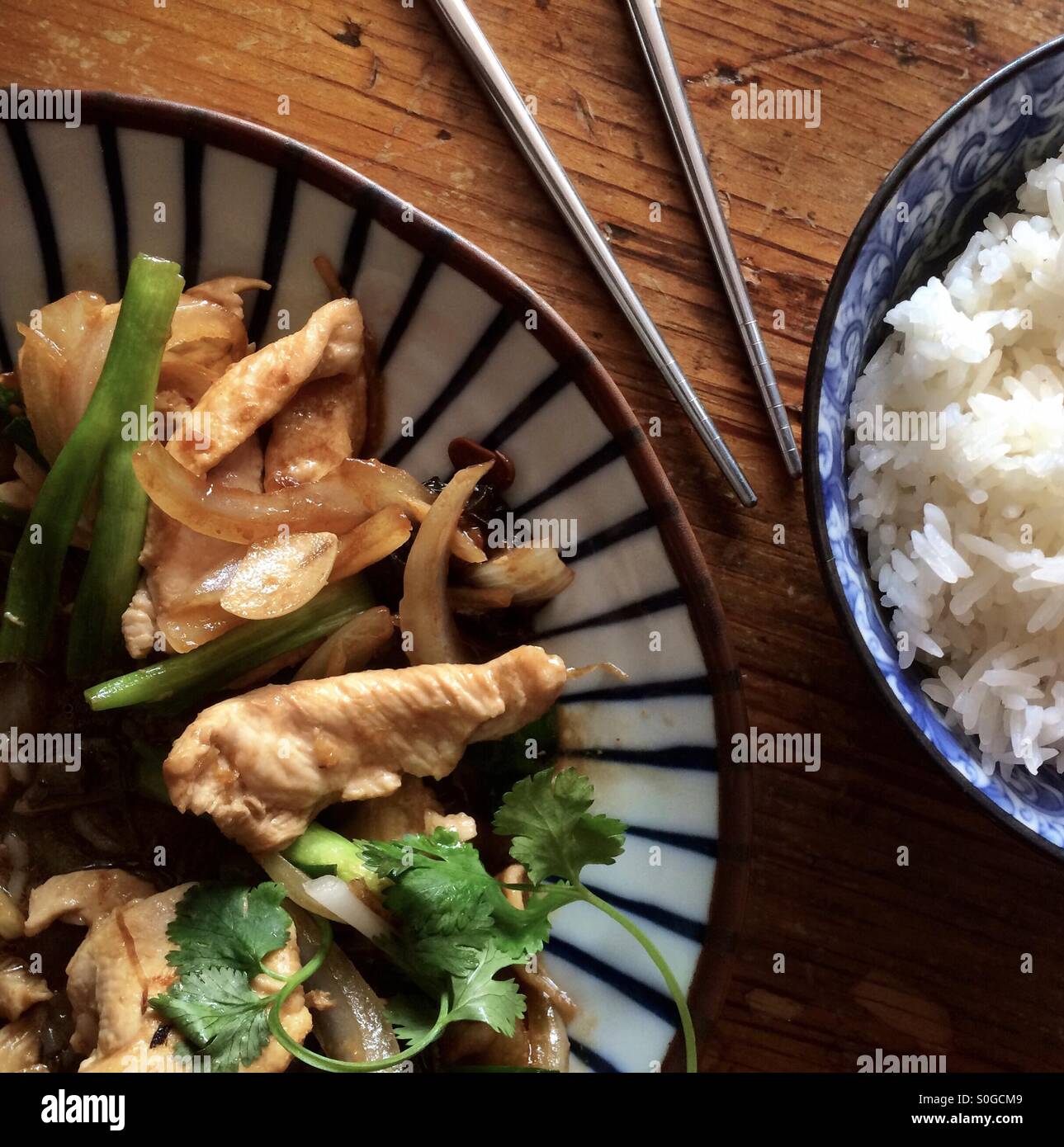 Pad Kee Mao Thai Restaurant Stockfoto