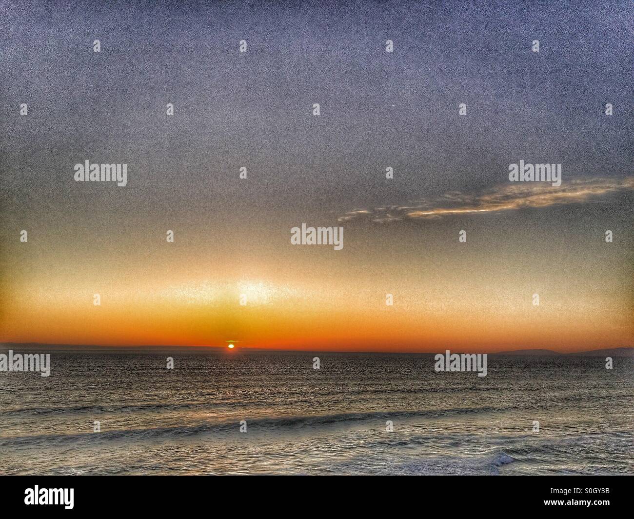 Marine Schicht Sonnenuntergang Stockfoto