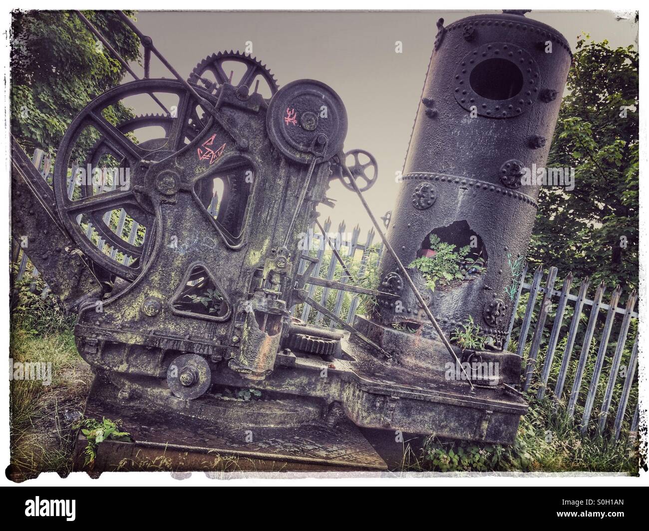 Alte Dampfmaschine Stockfoto