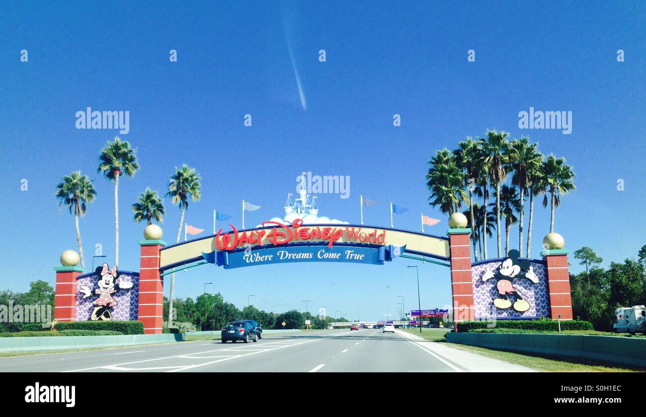 Willkommen bei Disneyworld Stockfoto