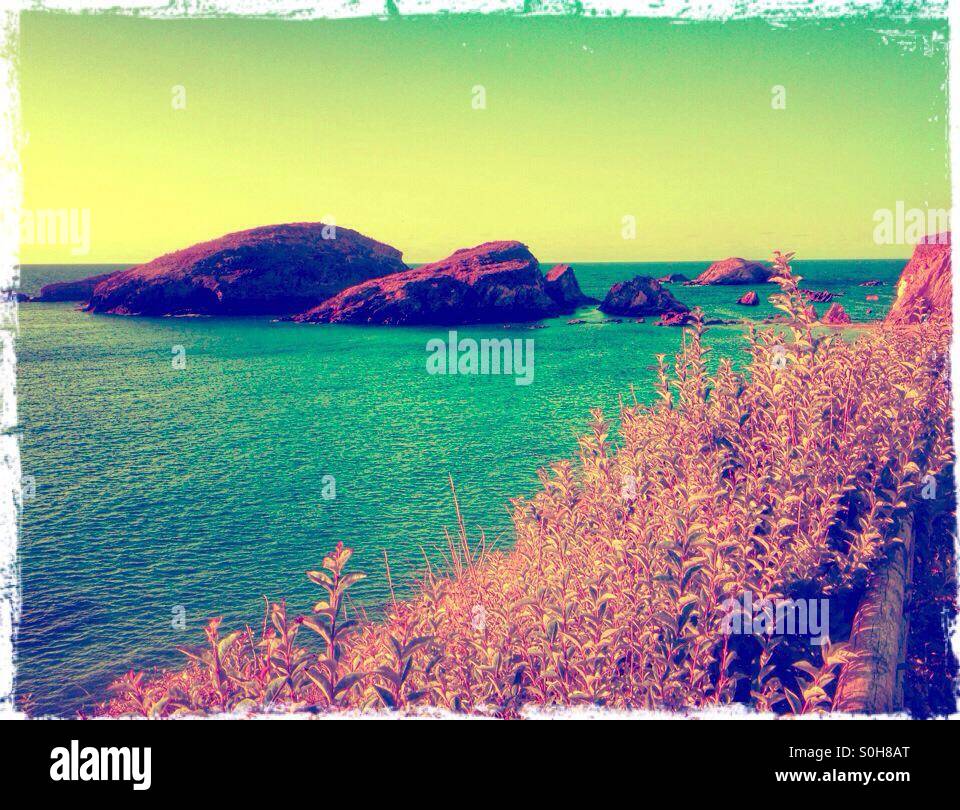 Landschaft in der kantabrischen Küste in Asturien, Spanien Stockfoto