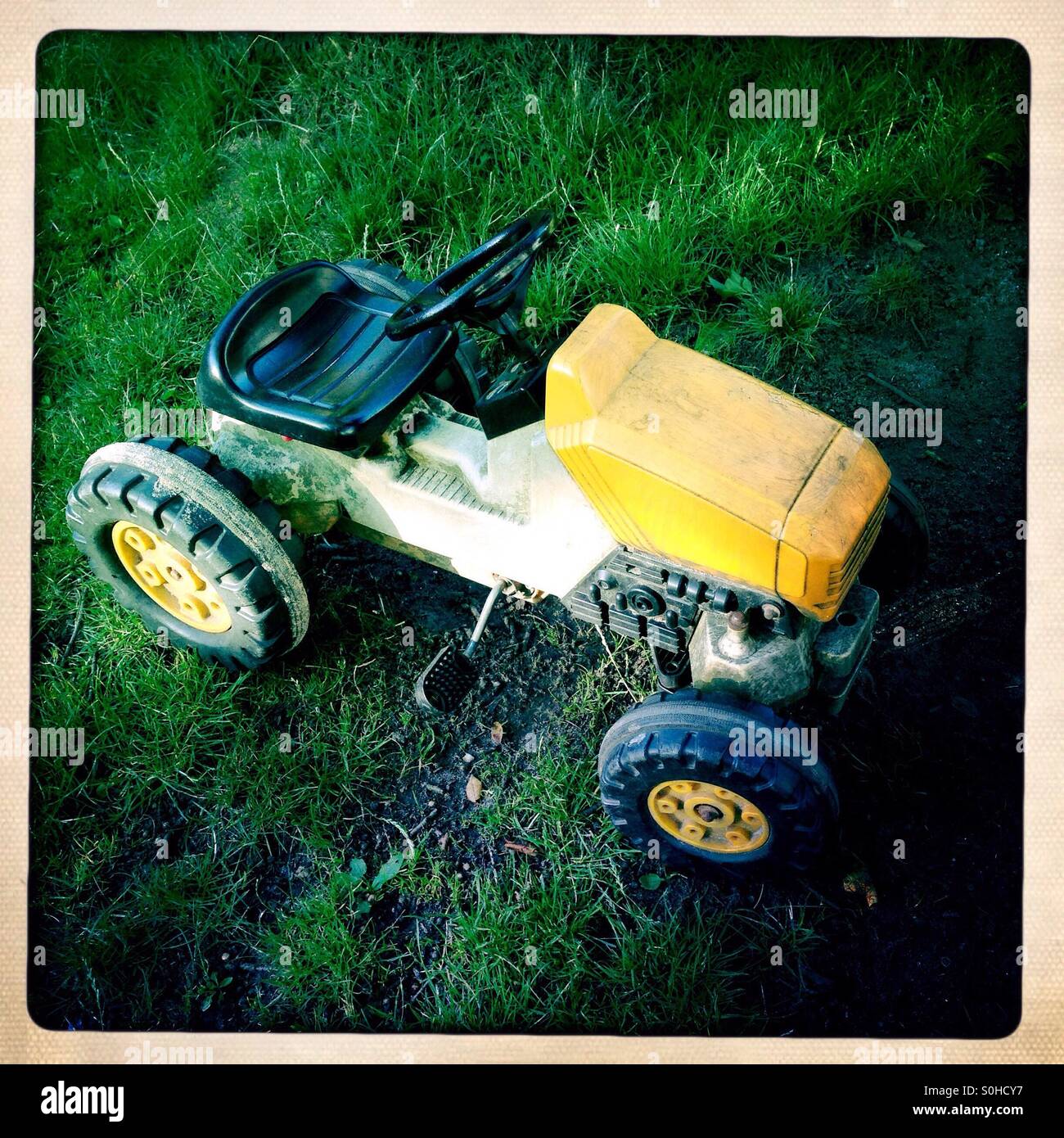 Spielzeug-Traktor Stockfoto
